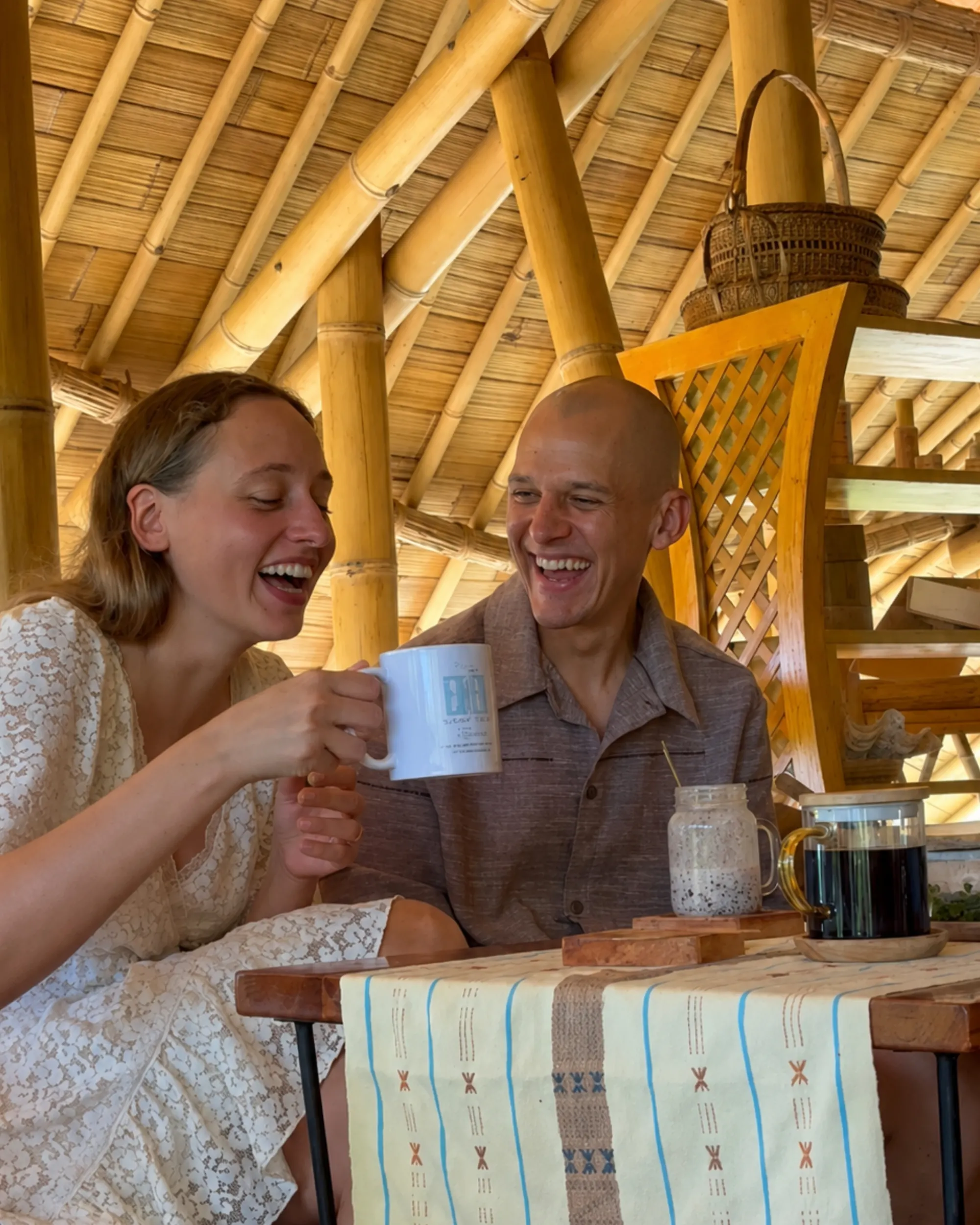 Tanja and Christoph sharing a relaxed moment together